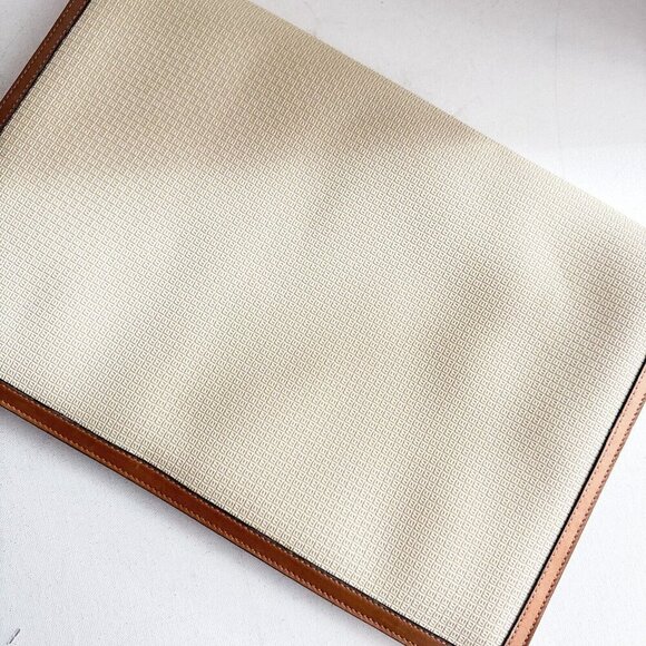 Vintage Bally Light Beige Monogram Office Document Case - Picture 8 of 14